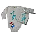 Kiwi Industries Organic Cotton Onesie And Rattle Gift Set, Monkey, 6-12 Mos