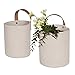 Wall Hanging Storage Baskets Set of 2 - Small Cotton Rope Handle Storage Organizer, Woven Baskets for Baby Nursery Kids Gift