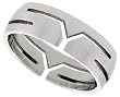 Stainless Steel 5/16 in. (8 mm) Dome Ring w/ Y Cut-Outs (Available in Sizes 7 to 14)