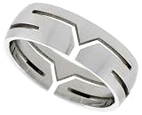 Surgical Steel 5/16 (8mm) Domed Ring with  Y  Cut Outs