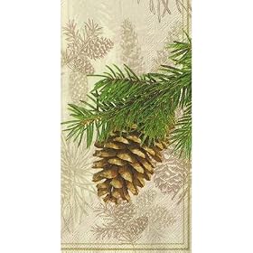 Fir Cone Cream Guest Towel Napkin