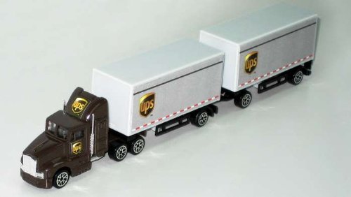 Real Toys Tractor Trailer Tandem UPS Truck Toy