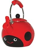 Animal Kettle 1.7-Quart Whistling Enamel on Steel Ladybug Tea Kettle