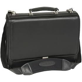 McKlein River North Leather Triple Compartment Briefcase
