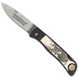 Smith & Wesson Male Deer Scrimshaw Folding Knife