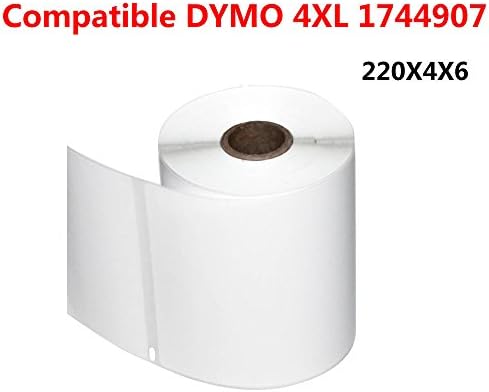 Dymo 1744907 Compatible 4"x6" DVCOM Thermal Shipping Postage Label for 4xl (2, 4, 6 Rolls) (6 ROLLS)