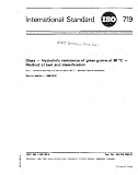 ISO 719:1985, Glass - Hydrolytic resistance of glass grains at 98 degrees C - Method of test and classification