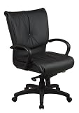 Mid Back Executive Leather w Knee Tilt Control Chair By Office Star