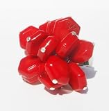 Marana Jewelry - Fire and Water Collection- Red Bamboo Coral Cluster Adjustable Ring