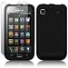 SAMSUNG i9000 GALAXY S SILICONE SKIN CASE - BLACK, WITH SCREEN PROTECTOR PART OF THE QUBITS ACCESSORIES RANGE