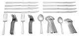 Cambridge Silversmiths Mirage 40-Piece Flatware Set with Black Tray, Service for 8