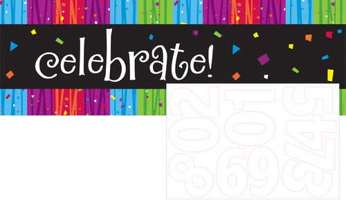 Creative Converting Milestone Celebrations Giant Party Banner with Stickers
