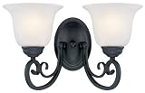 Hardware House Tuscany 14-Inch by 8-3/4-Inch Bath/Wall Lighting Fixture Textured Black #544866