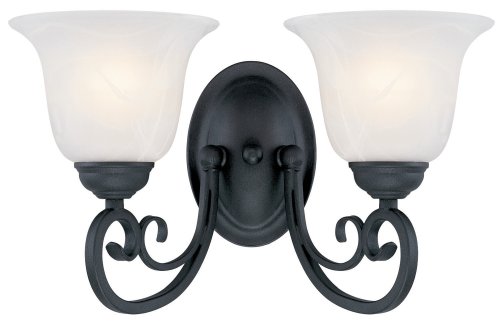 Hardware House 544866 Tuscany 14-Inch by 8-3/4-Inch Bath/Wall Lighting Fixture Textured Black