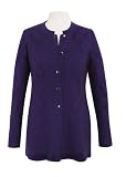 Long pointelle button-front