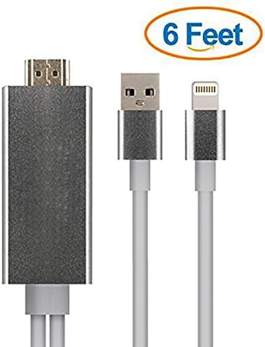 Yinfaxin iPhone Lightning to HDMI Cable, Stouch 6.4Ft Lightning MHL To HDMI Cable 1080P HDTV Adapter For iPhone 5 5S 6 6s plus Not Compatible iPad mini/air/pro £¨ashy£©