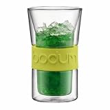 bodum PRESSO シリコンバンド付ダブルウォールグラス 0.3L LGR 2個セット 10958-565