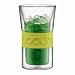 bodum PRESSO シリコンバンド付ダブルウォールグラス 0.3L LGR 2個セット 10958-565