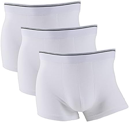 Trendy Source Men's Classics Cotton Comfort Stretch Underwear Boxer Briefs Underwear 3 Peace of Pack (XX-Large, White)