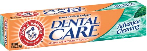 Arm & Hammer Dental Care Fluoride Toothpaste, Advance Cleaning, Maximum Strength, Fresh Mint 6.3 oz (178 g) (Pack of 6)