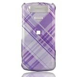 Talon Phone Shell for Blackberry 8130, 8110 Pearl DG (Plaid Purple)