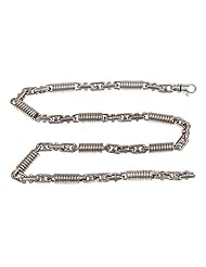 925 Sterling Silver Handmade Link Chain Rhodium Plated 24" 8.6mm. 159.9 g.