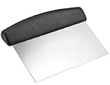 Scottish Dough Scraper Black Plastic Handle Stiff Metal Blade - 15.2cm Pastry Cooking