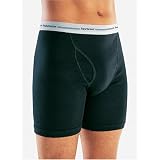 Fruit of the Loom Men's Boxer Briefs 4 Pack, Black/Grey, Large