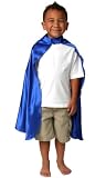 Boys Blue Superhero Wizard Magician Dressup Halloween Costume Cape