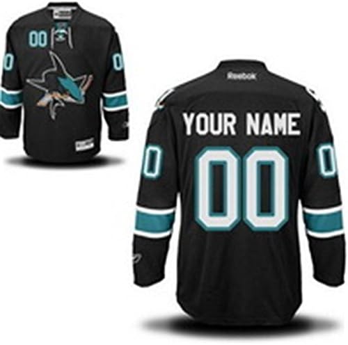 TAPKING Men's San Jose Sharks Custom Premier Jersey Alternate Black