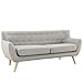 Mid Century Modern Style Sofa / Love Seat Red, Grey, Yellow, Blue - 2 Seat, 3 Seat (Grey, 3 Seater)