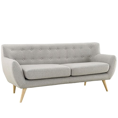 Mid Century Modern Style Sofa / Love Seat Red, Grey, Yellow, Blue - 2 Seat, 3 Seat (Grey, 3 Seater)