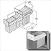 Hafele 502.70.776 Drawer Slide-Out Double Waste Bin - 31 Liter