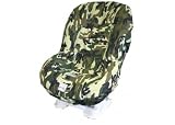 Itzy Ritzy Ritzy Rider in Green Camo & Black Minky Dot Toddler Car Seat Cover
