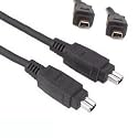 Ex-Pro&nbsp;Canon IFC-200D44 / 9376A001 Firewire iLink DV IEE1394 Cable Lead 1.8m [4-4 Pin] for G1, G2, GL1, GL2, HV10, HV20, HV30, MD101, MD160