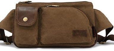 Kaukko Multifunctional Unique Vintage Canvas Waist Pack Avail , brown