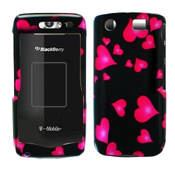 Blackberry pearl 9100 Raining Heart Protective Case Faceplate Cover