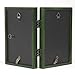 Lawrence Frames Collection Hinged Double Wood Picture Frame Gallery, 4 by 6-Inch, Green