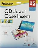 White CD/DVD Jewel Case Inserts - 25 Pack, Matte