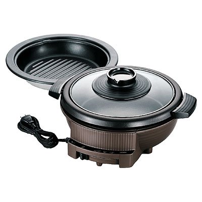 ツインバード工業 焼肉プレート付電気グリルなべ味わい亭 EP-D716BR ブラウン