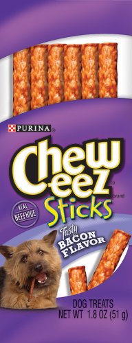 Cheweez Sticks, Bacon Flavor for Dogs, 1.8-Ounce Bags (Pack of 36) by Cheweez