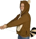 80sTees Men's Racanooki Costume Hoodie - Large