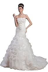 Strapless Satin/Taffeta Backless Off the Shoulder Evening Dress 