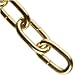 Campbell 0710717 Hobby/Craft Clock Chain on Mini Reel, Brass Plated, #7 Trade, 0.063" Diameter, 82' Length, 15 lbs Load Capacity