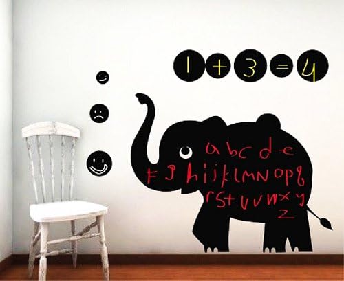 Homefulcomely PVC Wall Stickers DIY paper elephant blackboard graffiti creative children's room home decorative waterproofWallpaper61cm x 81.3cm