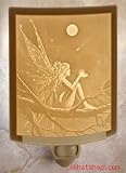 FAIRY CATCHING A FALLING STAR - CURVED PORCELAIN NIGHT LIGHT DESIGNED BY DAVID DELMARE