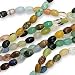 Gemstone & Glass Bead Mix 4 x 6mm Tapered Tubes/16 Inch Strand