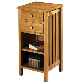 Mission - style Anywhere/telephone Table, TWO-DRAWER, HONEY