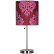 Stick Lamp - Purple Damask
