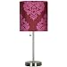 Stick Lamp - Purple Damask
